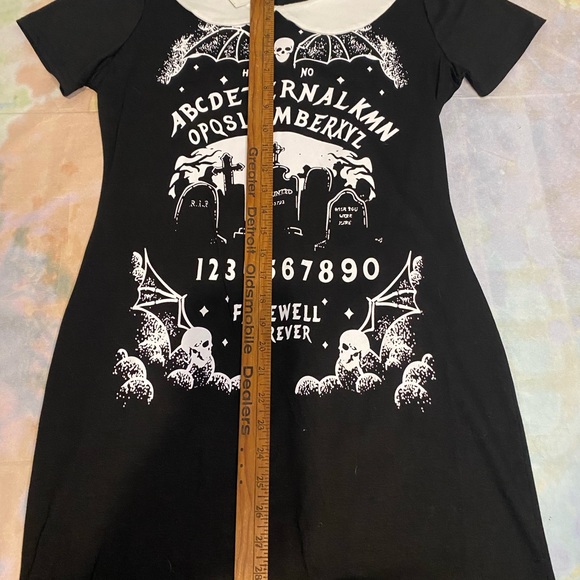 Ouija Graphic Design Dress Goth Punk Medium worn once - Picture 3 of 6